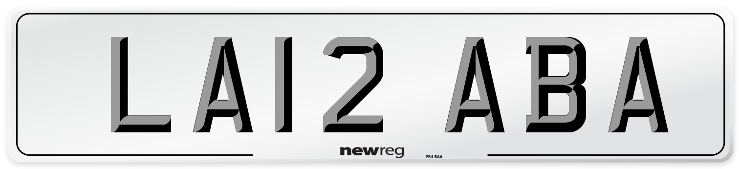 LA12 ABA Number Plate from New Reg